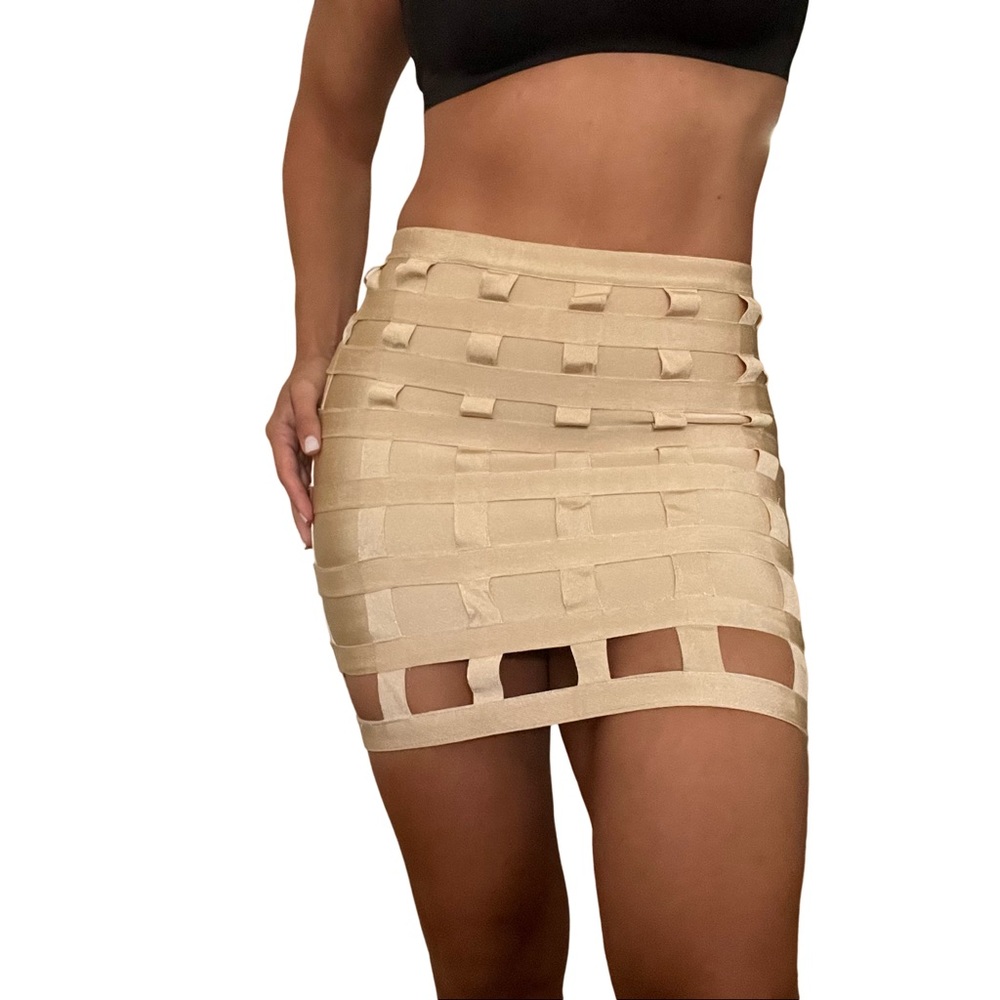 {Gold Label} Body Con Cage Skirt